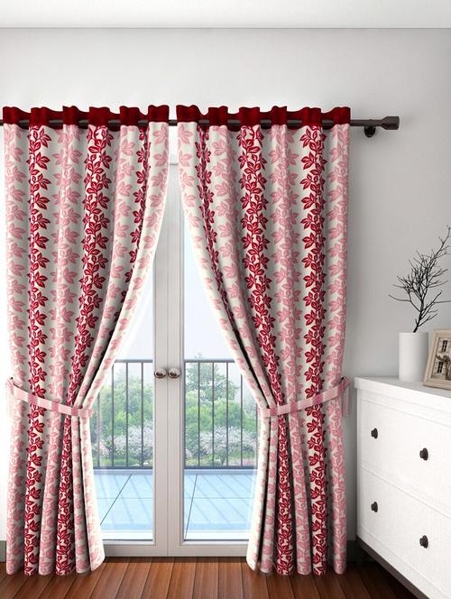 stylish and attractive printed curtains - set of 2 - 21734051 - Very Small Image - 1