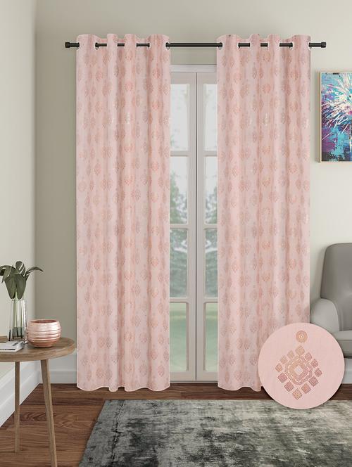 stylish and attractive printed curtains - set of 2 - 21734077 - Very Small Image - 1