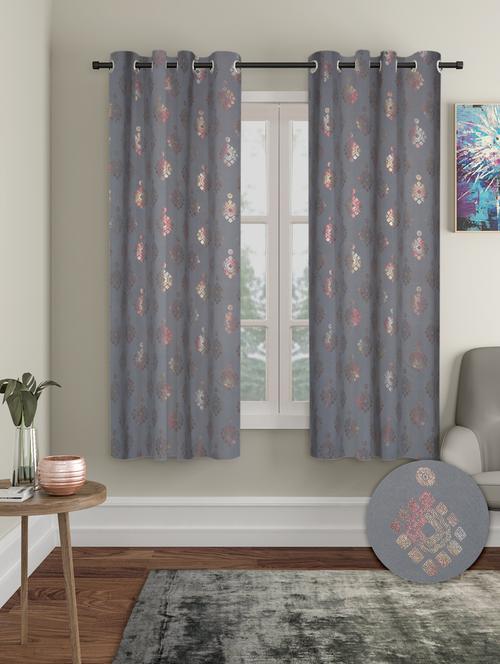 stylish and attractive printed curtains - set of 2 - 21734079 - Very Small Image - 1