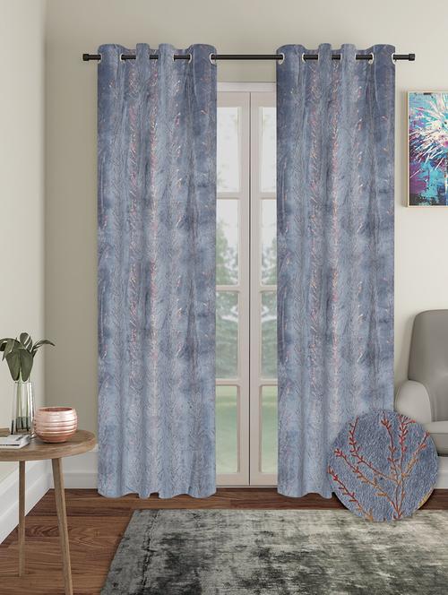stylish and attractive printed curtains - set of 2 - 21734096 - Very Small Image - 1