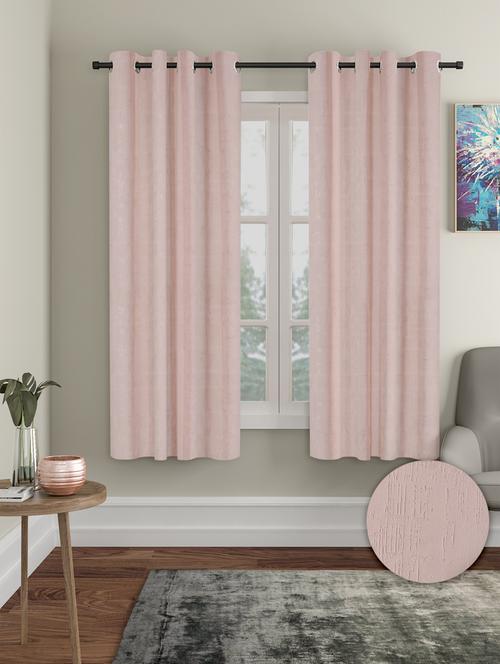 stylish and attractive solid curtains - set of 2 - 21734105 - Very Small Image - 1