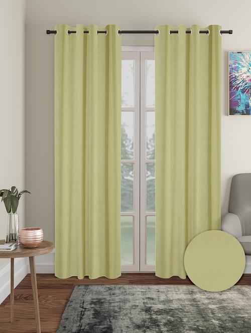 stylish and attractive self designed curtains - set of 2 - 21734173 - Very Small Image - 1
