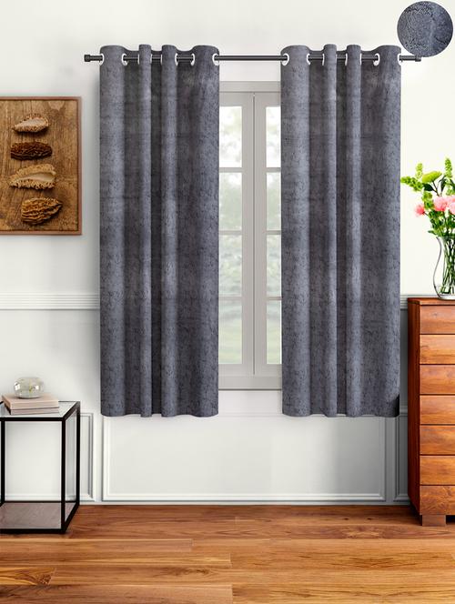 stylish and attractive self design curtains - set of 2 - 21734199 - Very Small Image - 1