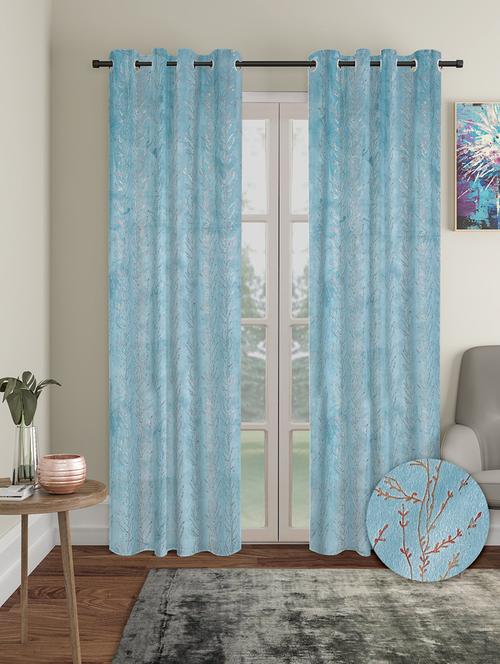 stylish and attractive printed curtains - set of 2 - 21734201 - Very Small Image - 1