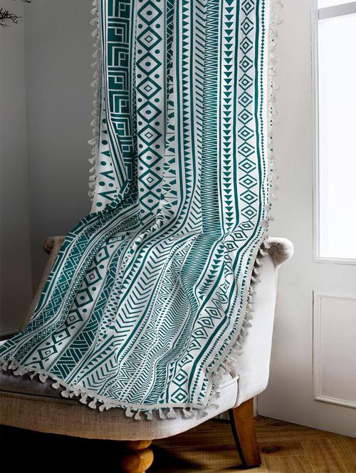 stylish and attractive printed curtains - set of 1 - 21734217 - Very Small Image - 1