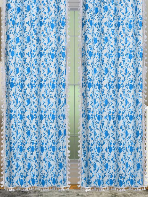 stylish and attractive printed curtains - set of 2 - 21734237 - Very Small Image - 1