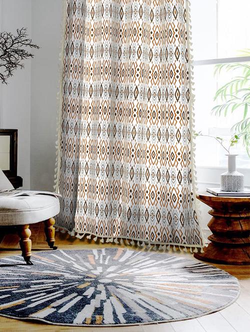 stylish and attractive printed curtains - set of 2 - 21734240 - Very Small Image - 1