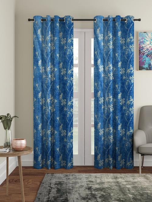 stylish and attractive printed curtains - set of 2 - 21734255 - Very Small Image - 1