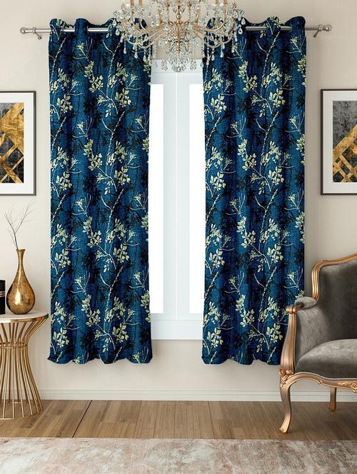 stylish and attractive printed curtains - set of 2 - 21734256 - Very Small Image - 1