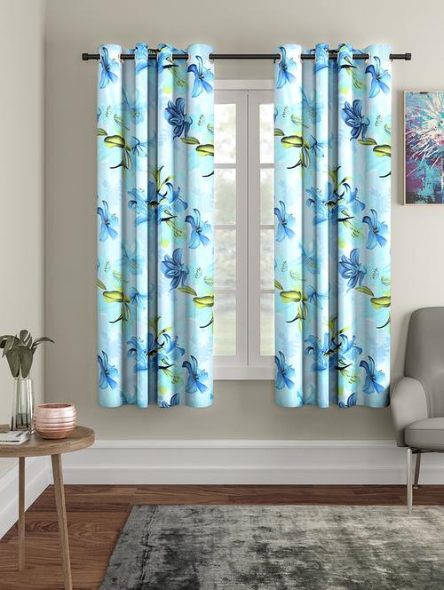 stylish and attractive printed curtains - set of 2 - 21734258 - Very Small Image - 1
