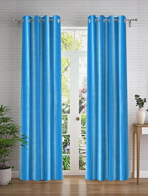 stylish and attractive self design curtains - set of 2 - 21734295 - Very Small Image - 1