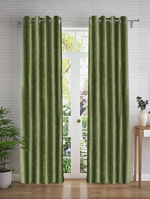 stylish and attractive self design curtains - set of 2 - 21734300 - Very Small Image - 1