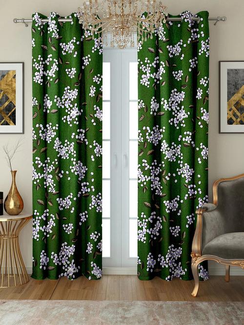 stylish and attractive printed curtains - set of 2 - 21734313 - Very Small Image - 1