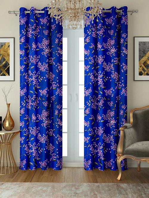 stylish and attractive printed curtains - set of 2 - 21734315 - Very Small Image - 1