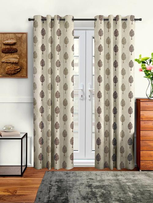 stylish and attractive printed curtains - set of 2 - 21734334 - Very Small Image - 1