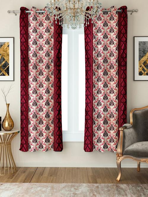 stylish and attractive printed curtains - set of 2 - 21734357 - Very Small Image - 1