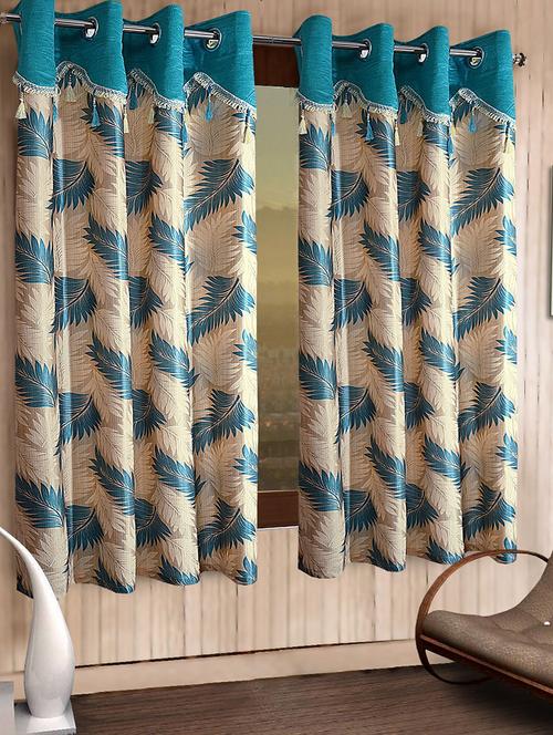 stylish and attractive printed curtains - set of 2 - 21734387 - Very Small Image - 1