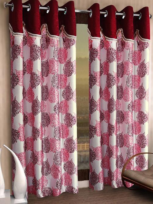stylish and attractive printed curtains - set of 2 - 21734390 - Very Small Image - 1