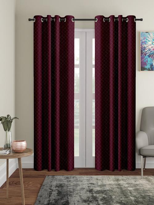 stylish and attractive printed curtains - set of 2 - 21734420 - Very Small Image - 1