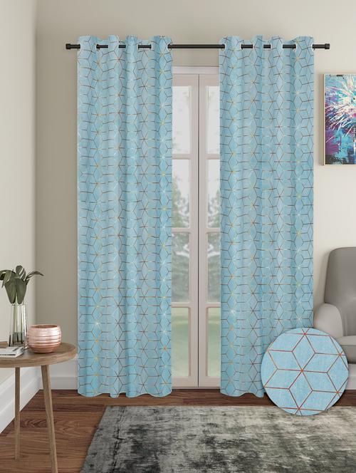 stylish and attractive eyelet curtains - set of 2 - 21734475 - Very Small Image - 1