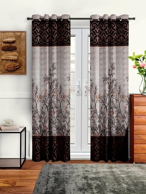 stylish and attractive printed curtains - set of 2 - 21734504 - Very Small Image - 1