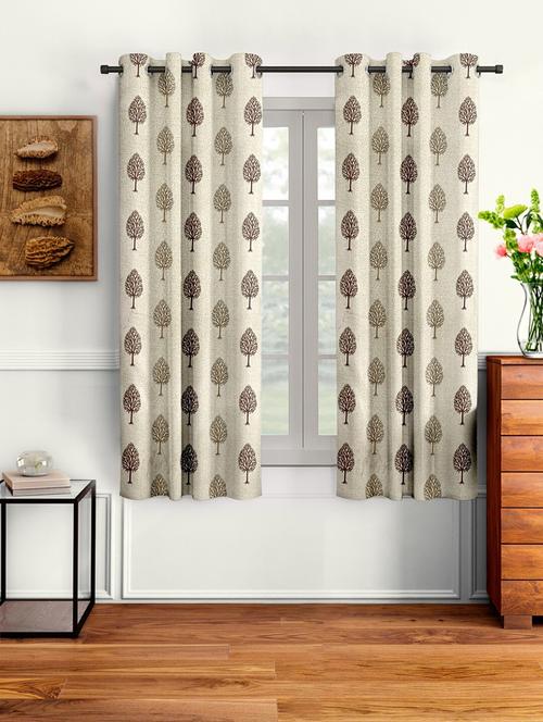 stylish and attractive printed curtains - set of 2 - 21734528 - Very Small Image - 1