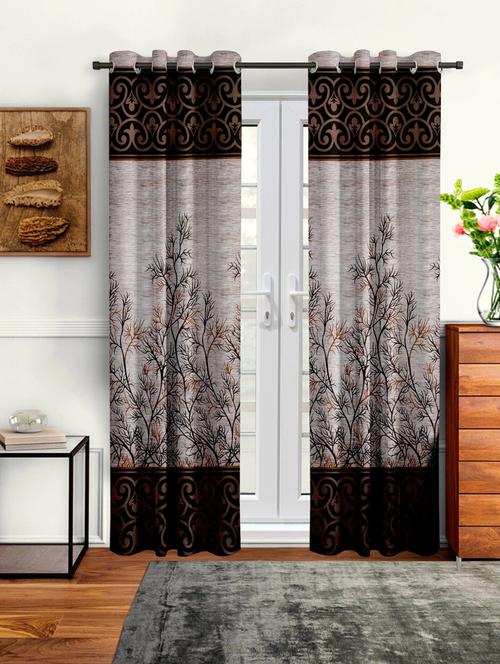 stylish and attractive printed curtains - set of 2 - 21734530 - Very Small Image - 1