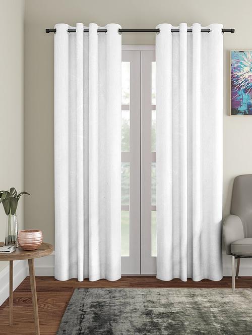 stylish and attractive solid curtains - set of 2 - 21734538 - Very Small Image - 1