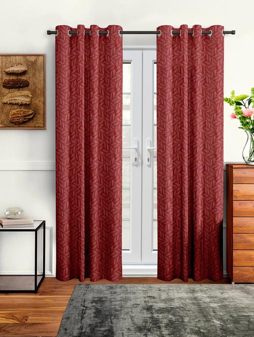 stylish and attractive self designed curtains - set of 2 - 21734550 - Very Small Image - 1