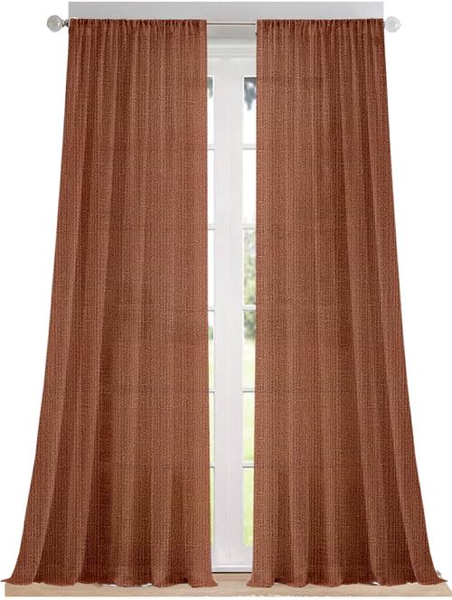 stylish and attractive solid curtains - set of 2 - 21734553 - Very Small Image - 1