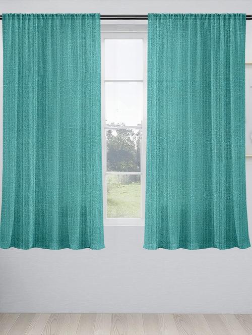 stylish and attractive solid curtains - set of 2 - 21734567 - Very Small Image - 1