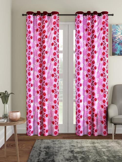 stylish and attractive printed curtains - set of 2 - 21734588 - Very Small Image - 1