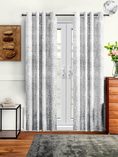 stylish and attractive self design curtains - set of 2 - 21734614 - Very Small Image - 1