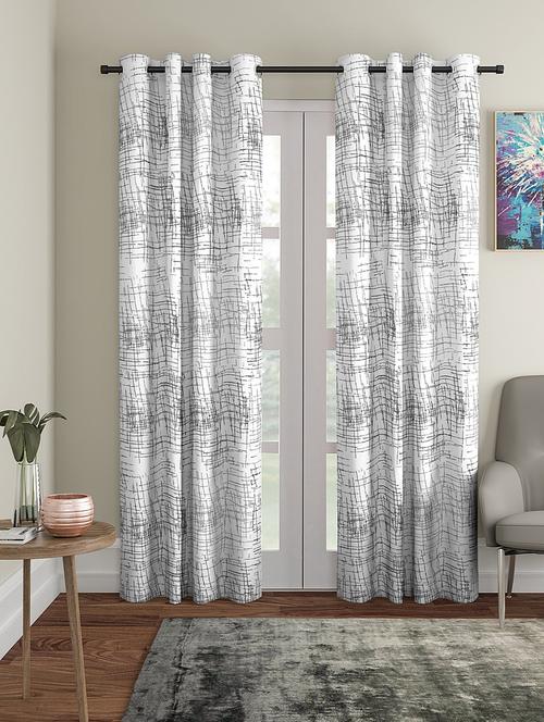 stylish and attractive printed curtains - set of 2 - 21734650 - Very Small Image - 1