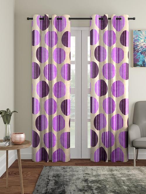stylish and attractive printed curtains - set of 2 - 21734663 - Very Small Image - 1