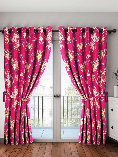 stylish and attractive printed curtains - set of 2 - 21734674 - Very Small Image - 1