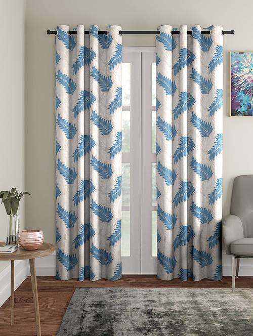 stylish and attractive printed curtains - set of 2 - 21734680 - Very Small Image - 1