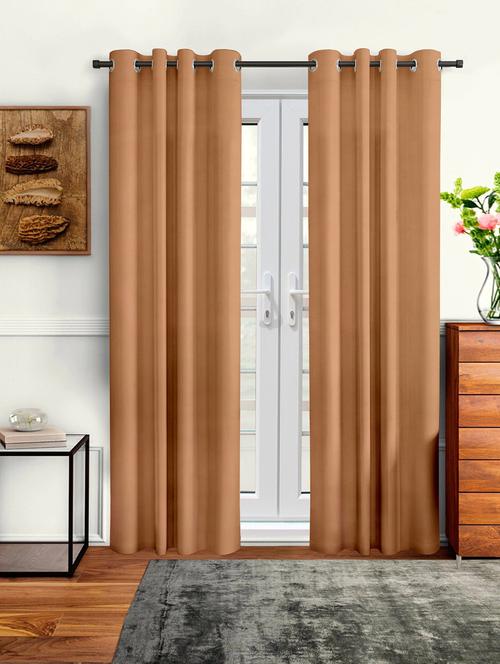 stylish and attractive solid curtains - set of 2 - 21734684 - Very Small Image - 1