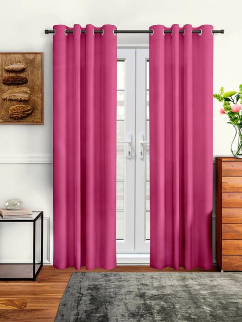 stylish and attractive solid curtains - set of 2 - 21734699 - Very Small Image - 1