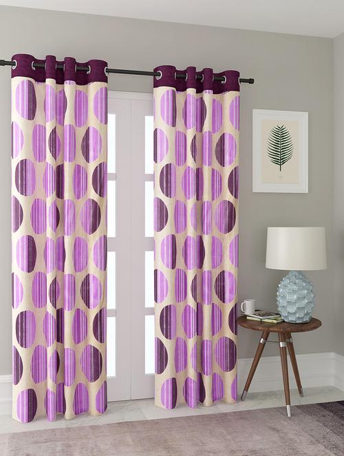 stylish and attractive geometric curtains - set of 2 - 21734702 - Very Small Image - 1