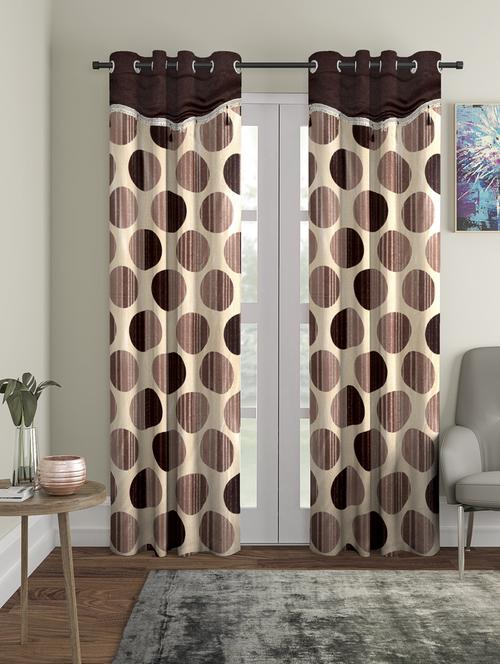 stylish and attractive printed curtains - set of 2 - 21734723 - Very Small Image - 1