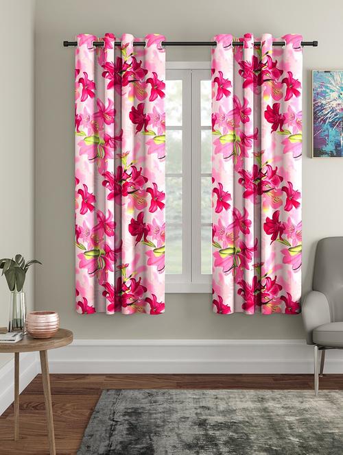 stylish and attractive printed curtains - set of 2 - 21734766 - Very Small Image - 1