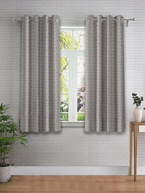 stylish and attractive printed curtains - set of 2 - 21734801 - Very Small Image - 1