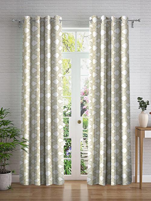 stylish and attractive printed curtains - set of 2 - 21734806 - Very Small Image - 1