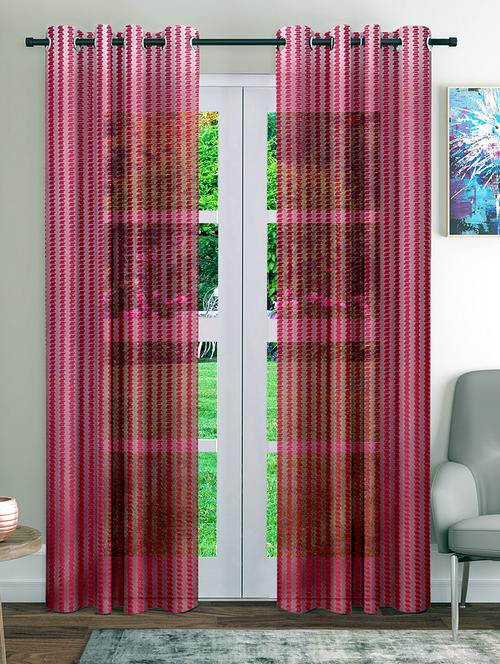 stylish and attractive self design curtains - set of 2 - 21734885 - Very Small Image - 1