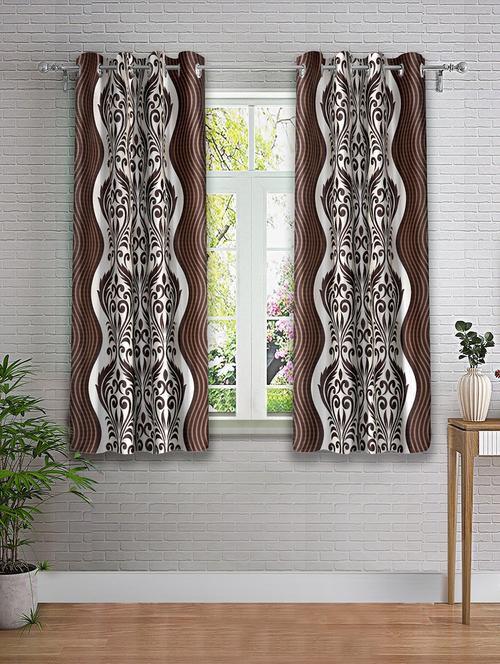 stylish and attractive printed curtains - set of 2 - 21734892 - Very Small Image - 1