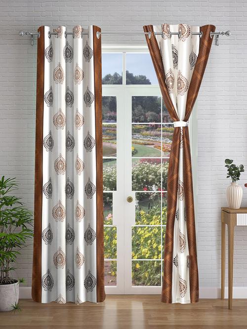 stylish and attractive printed curtains - set of 2 - 21734905 - Very Small Image - 1
