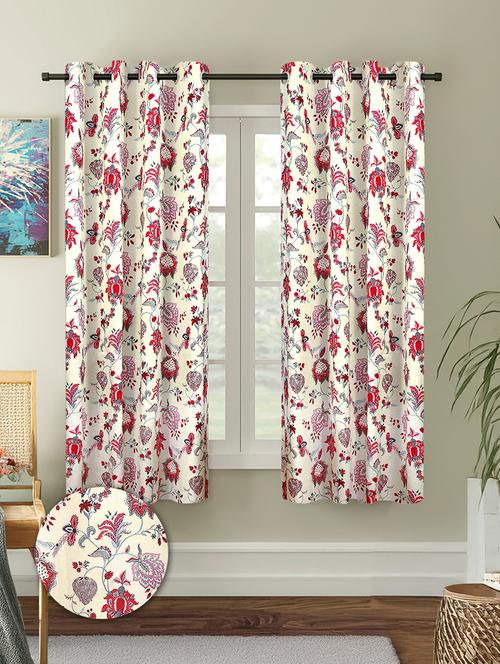stylish and attractive printed curtains - set of 2 - 21734942 - Very Small Image - 1