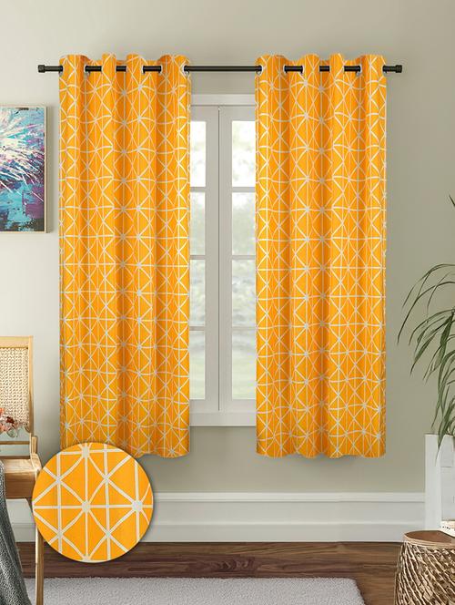 stylish and attractive printed curtains - set of 2 - 21734943 - Very Small Image - 1