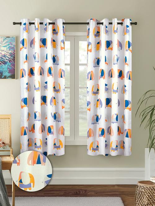 stylish and attractive printed curtains - set of 2 - 21734951 - Very Small Image - 1
